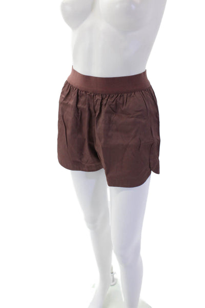 Tibi Womens Drapey Suiting Pull On Shorts - Cinnamon Size XXS