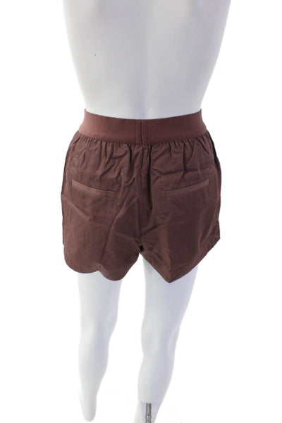 Tibi Womens Drapey Suiting Pull On Shorts - Cinnamon Size XXS