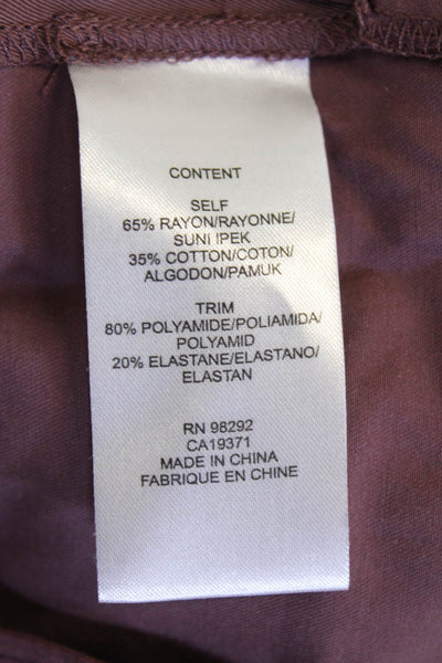 Tibi Womens Drapey Suiting Pull On Shorts - Cinnamon Size XXS