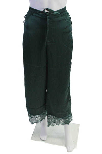 Night Night by Jonathan Simkhai Womens Eva Lace Pajama Pants - Pine Size M