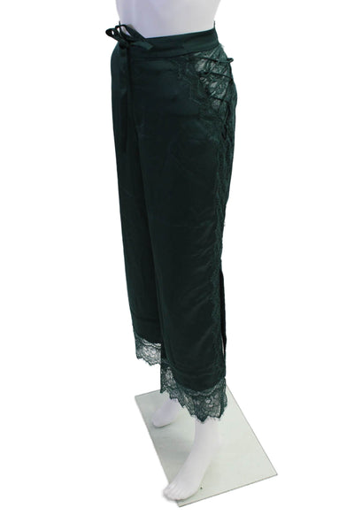 Night Night by Jonathan Simkhai Womens Eva Lace Pajama Pants - Pine Size M