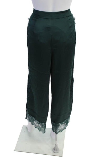 Night Night by Jonathan Simkhai Womens Eva Lace Pajama Pants - Pine Size M