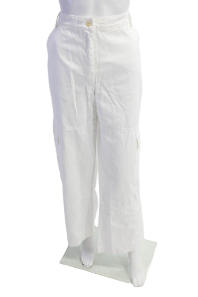 Wyeth Womens Grayson Cargo Pants - White Size 12