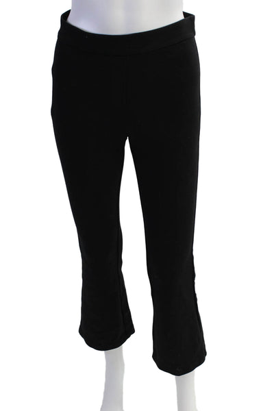 Theory Women's Pull-On Flat Front Straight Leg Dress Pants Black Size P