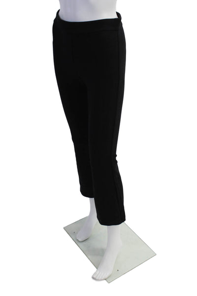 Theory Women's Pull-On Flat Front Straight Leg Dress Pants Black Size P