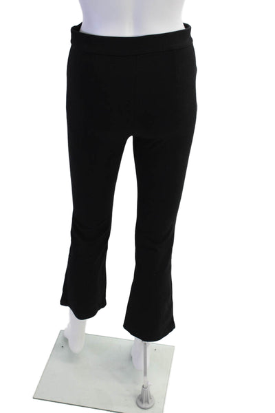 Theory Women's Pull-On Flat Front Straight Leg Dress Pants Black Size P