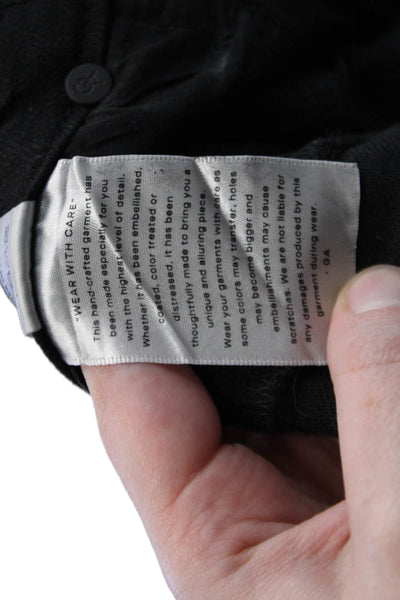 Good American Womens Good Classic Coated Pants - Black001 Size 00