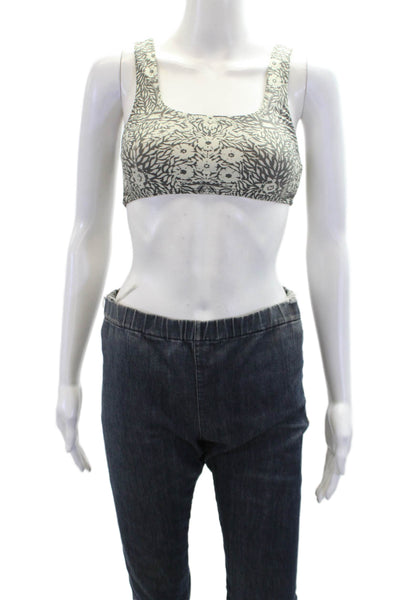 Sea Womens Katrine Print Bikini Top - Black Size XXS