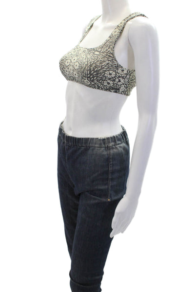 Sea Womens Katrine Print Bikini Top - Black Size XXS