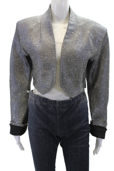 REV Womens The Cecily Short Tweed Jacket - Black Size 38
