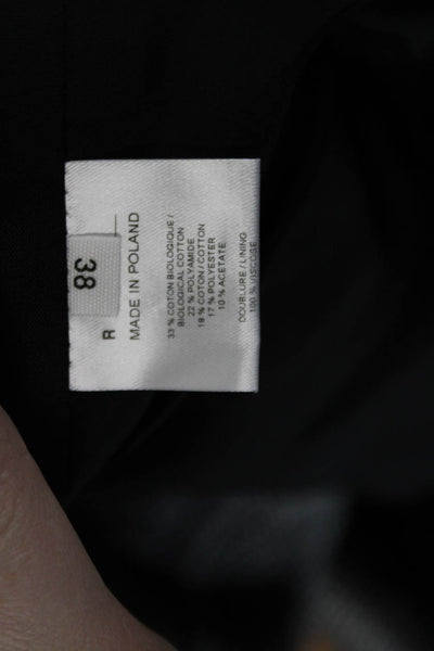 REV Womens The Cecily Short Tweed Jacket - Black Size 38
