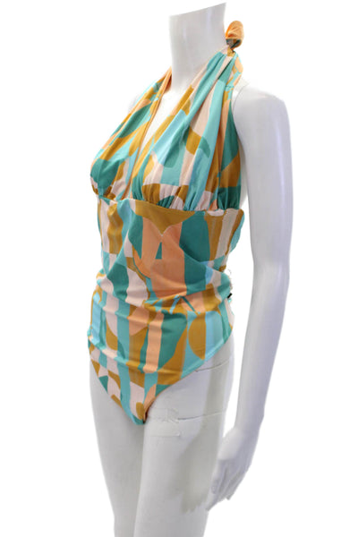 Nomads Womens Isle One Piece - Expressivo Print And Peach Size 5XL