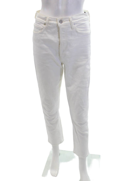 Citizens of Humanity Womens Cotton Olivia Crop Skinny Jeans White Size 27