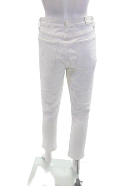 Citizens of Humanity Womens Cotton Olivia Crop Skinny Jeans White Size 27