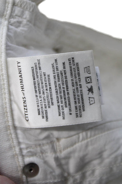 Citizens of Humanity Womens Cotton Olivia Crop Skinny Jeans White Size 27