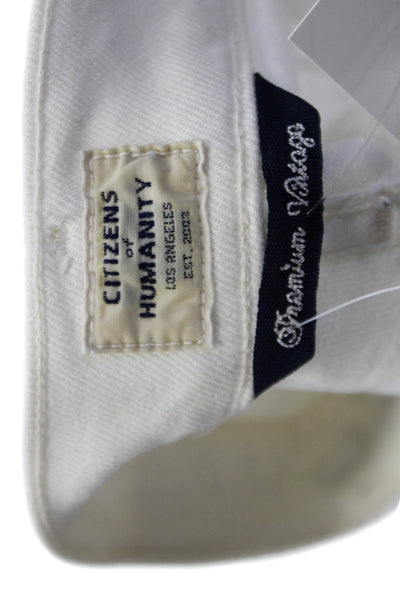 Citizens of Humanity Womens Cotton Olivia Crop Skinny Jeans White Size 27