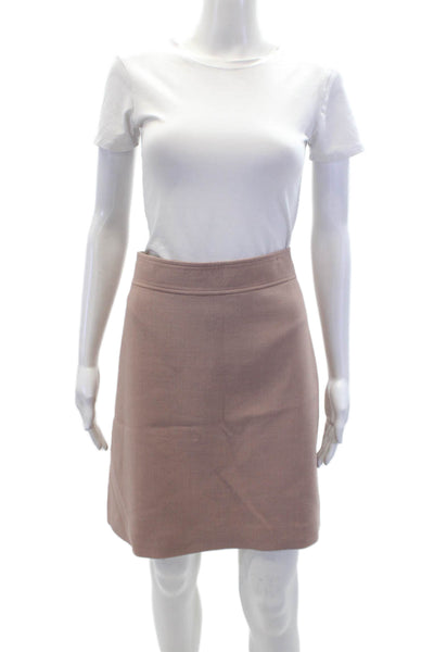 Theory Womens Back Zippered Lined Knee Length A-Line Skirt Pink Size 12