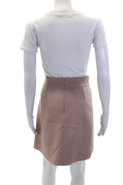 Theory Womens Back Zippered Lined Knee Length A-Line Skirt Pink Size 12