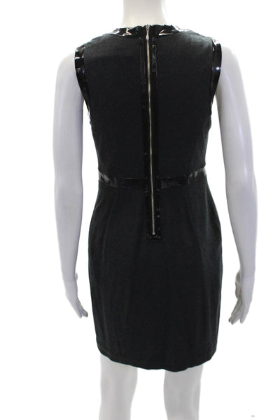 Cynthia Cynthia Steffe Womens Sleeveless PVC Trim Detail Dress Gray Size 2