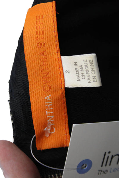 Cynthia Cynthia Steffe Womens Sleeveless PVC Trim Detail Dress Gray Size 2