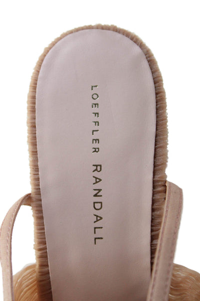 Loeffler Randall Womens Camellia Pleated Bow Heel with Ankle Strap - Beauty Size