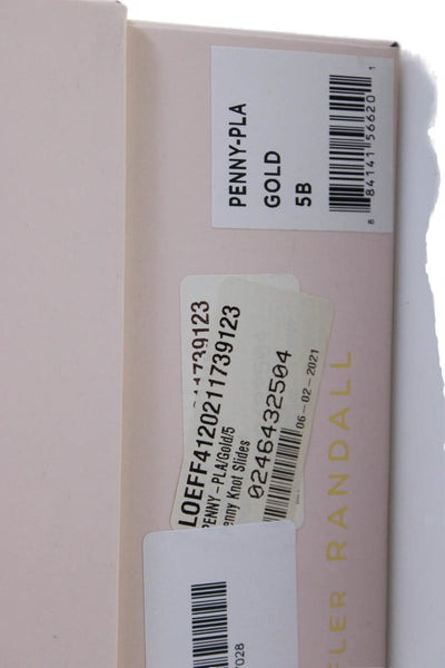 Loeffler Randall Womens Penny Pleated Bow Sandals - Gold Size 5