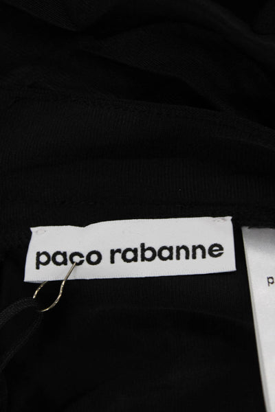 rabanne Womens Crystal Brooch Maxi Skirt - Black Size 34