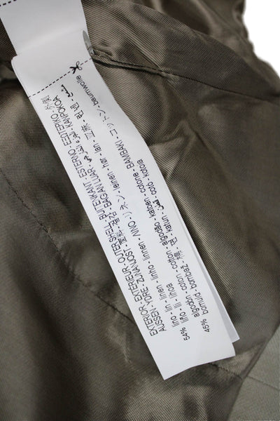 Zara Women's Collared Long Sleeves Lined One Button Cropped Jacket Beige Size S