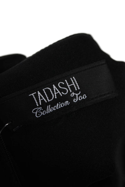 Tadashi Collection Womens Sequence Textured Short Sleeve Pencil Dress Black Size