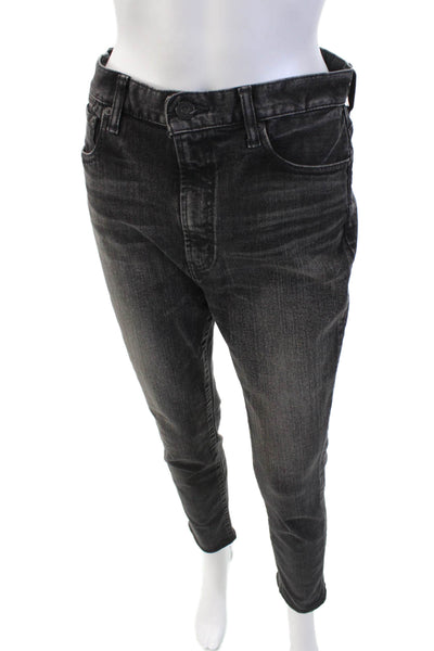 Moussy Womens Zipper Fly High Rise Skinny Ankle Jeans Gray Denim Size 27