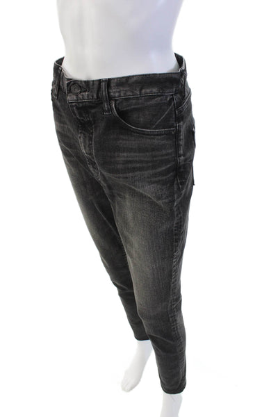 Moussy Womens Zipper Fly High Rise Skinny Ankle Jeans Gray Denim Size 27