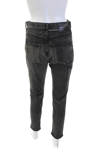Moussy Womens Zipper Fly High Rise Skinny Ankle Jeans Gray Denim Size 27