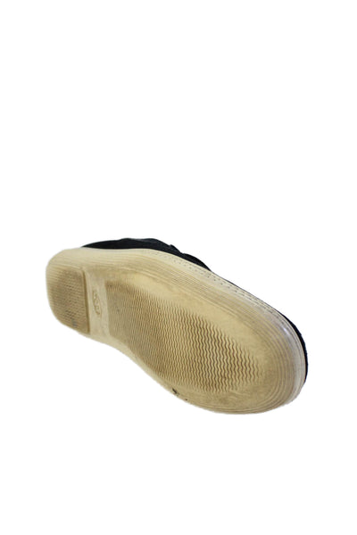 Tods Mens Textured Slip On Lined Casual Rounded Toe Shoes Black Size 9