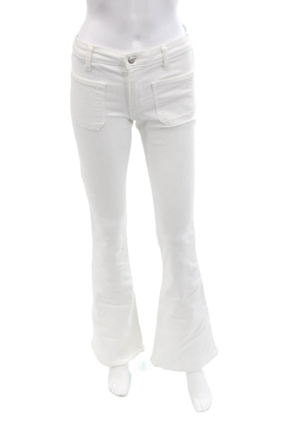 Joes Womens High Rise Jenny Wash Flare Leg Jeans White Cotton Size 26