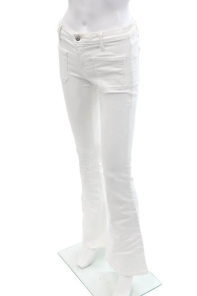 Joes Womens High Rise Jenny Wash Flare Leg Jeans White Cotton Size 26