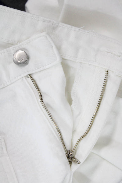 Joes Womens High Rise Jenny Wash Flare Leg Jeans White Cotton Size 26