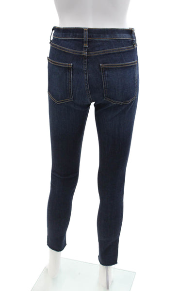 Veronica Beard Jeans Womens Button Up Skinny Leg Debbie Jeans Blue Cotton Size 2