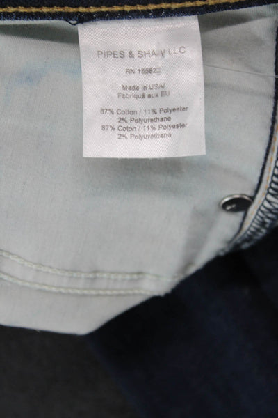 Veronica Beard Jeans Womens Button Up Skinny Leg Debbie Jeans Blue Cotton Size 2