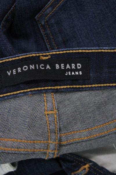 Veronica Beard Jeans Womens Button Up Skinny Leg Debbie Jeans Blue Cotton Size 2