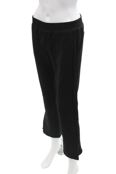 Pam & Gela Womens Pull On High Rise Split Leg Pants Black Size Small