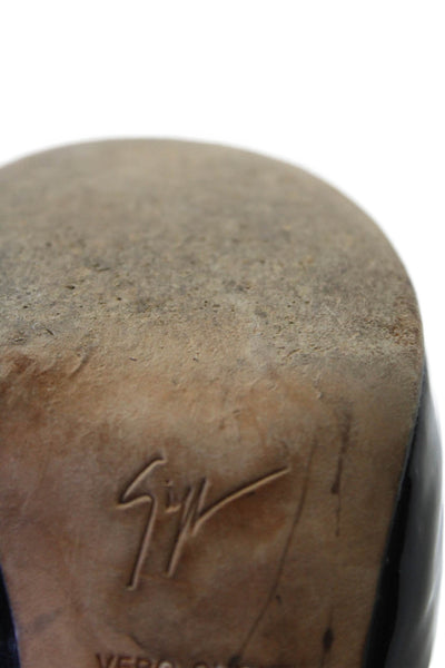 Giuseppe Zanotti Design Womens Patent Leather Ankle Booties Black Size 38.5 8.5