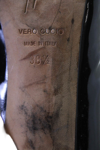 Giuseppe Zanotti Design Womens Patent Leather Ankle Booties Black Size 38.5 8.5