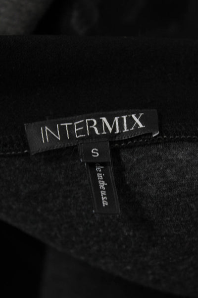 Intermix Women's Long Sleeves Color Block Full Zip Bomber Jacket Black Size S