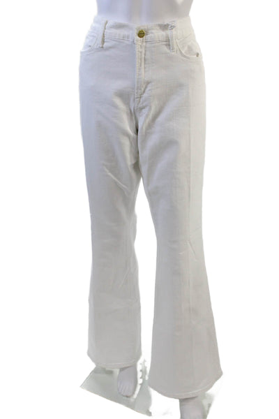 FRAME Womens Le High Flare Jeans - Blanc Size 33