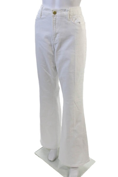 FRAME Womens Le High Flare Jeans - Blanc Size 33