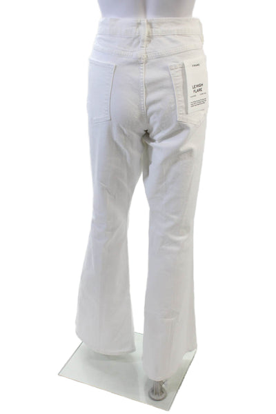 FRAME Womens Le High Flare Jeans - Blanc Size 33