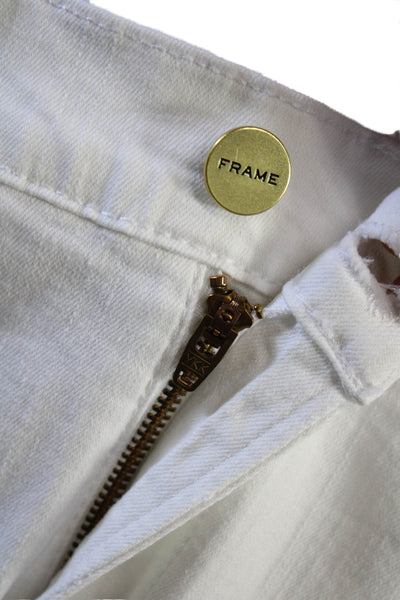 FRAME Womens Le High Flare Jeans - Blanc Size 33