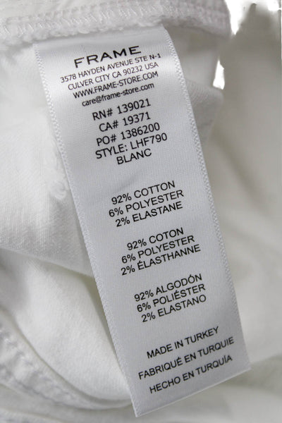FRAME Womens Le High Flare Jeans - Blanc Size 33