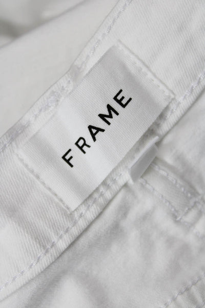 FRAME Womens Le High Flare Jeans - Blanc Size 33