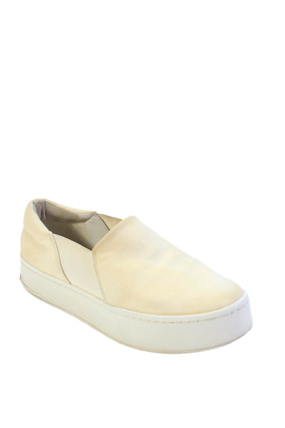Vince Womens Textured Closed Toe Slip On Platform Casual Shoes Nude Size 7